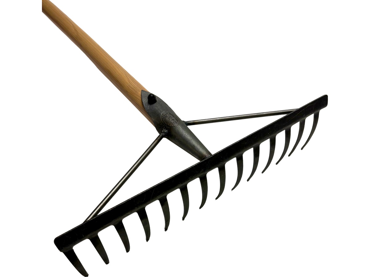 Tuinhark 14 tands verstevigd met geharde tanden steel met hilt 1550mm